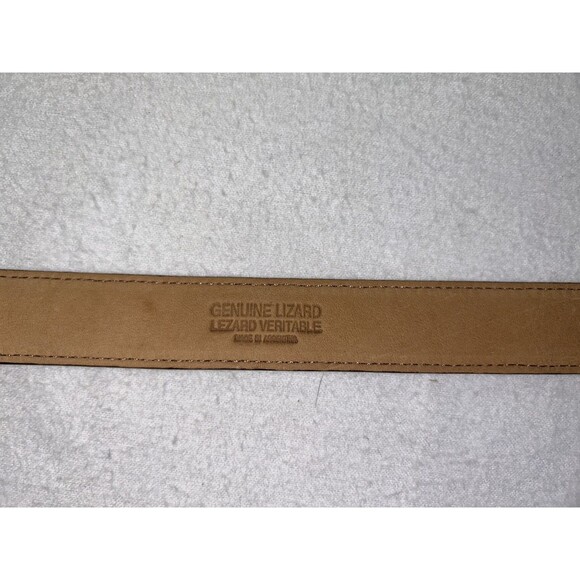 Lopez Taibo 1897 Genuine Lizard Belt Brown 42-105 - Picture 9 of 15